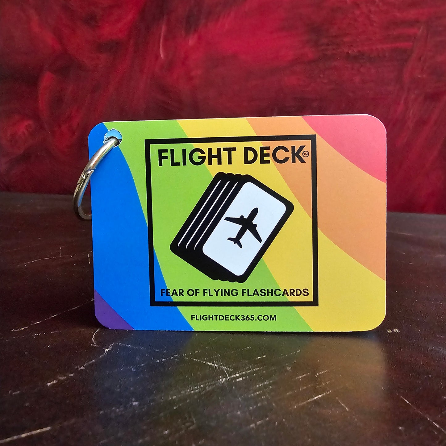 Flight Deck Fear of Flying Flashcards with Gold Ring Binder - RAINBOW LIMITED EDITION