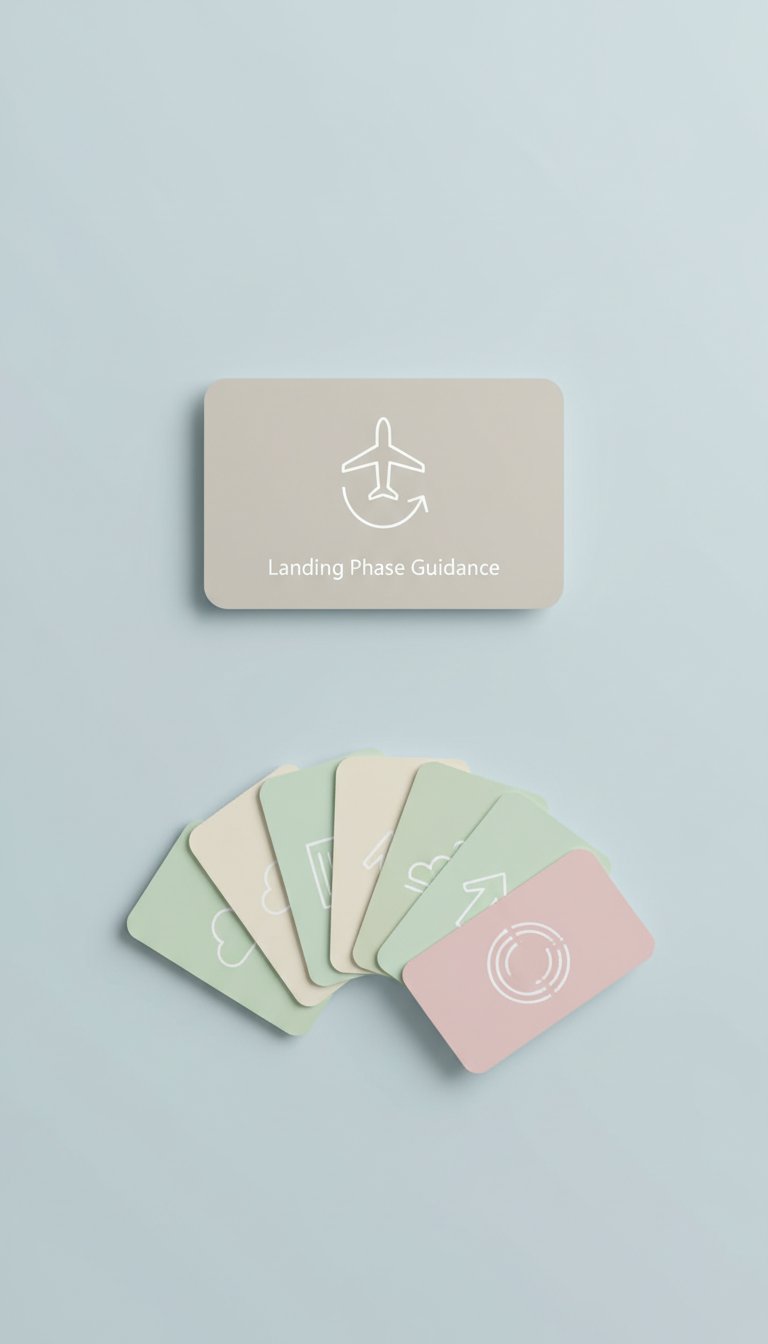 Landing Guidance Card With Line Icon