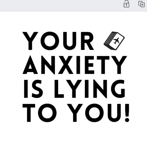 Your Anxiety Is Lying To You! Men's White Short Sleeve T-Shirt 100% Cotton