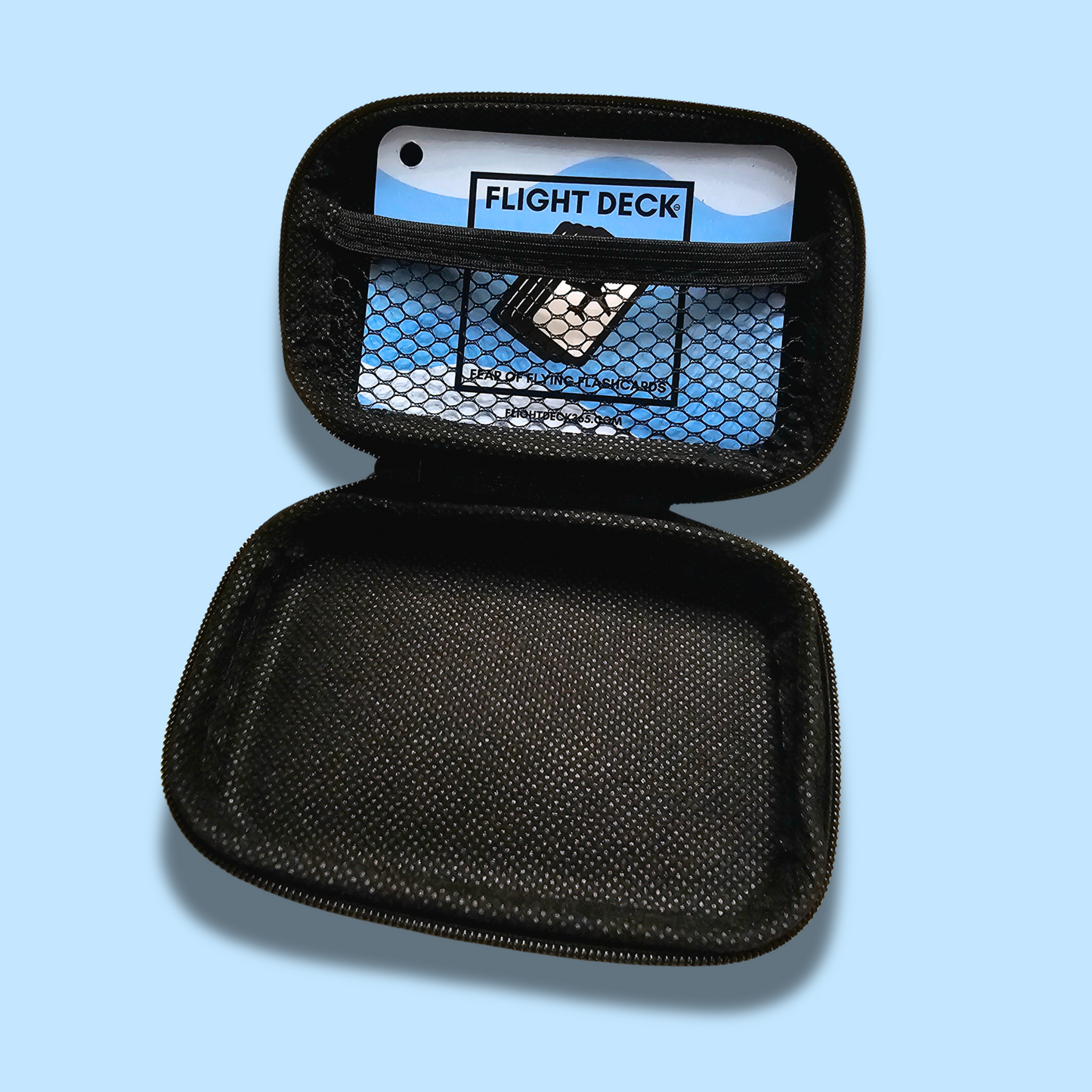 Soft Protective Storage Zipper Case - SKY BLUE (flashcards not included)