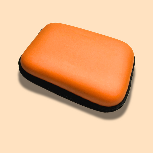 Soft Protective Storage Zipper Case - TANGERINE (flashcards not included)