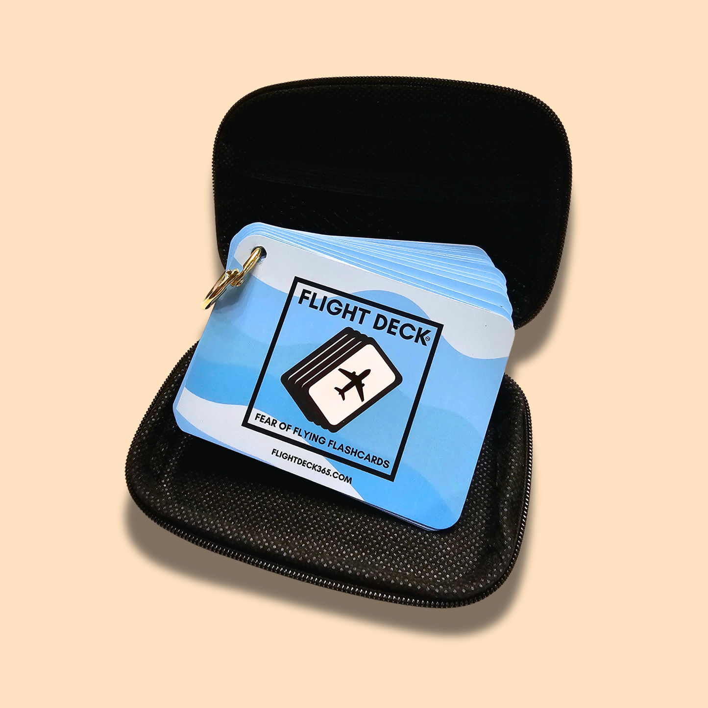 Soft Protective Storage Zipper Case - TANGERINE (flashcards not included)
