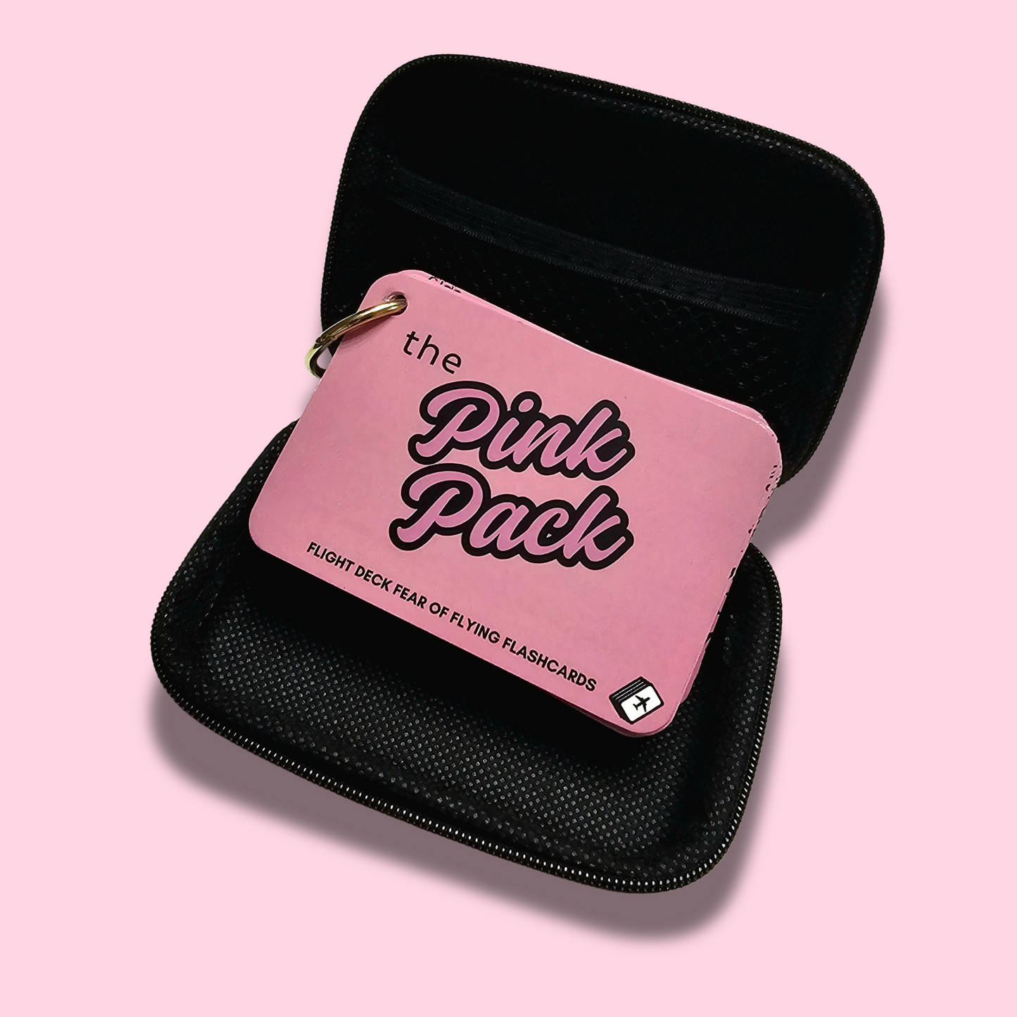 Soft Protective Storage Zipper Case - PEARL PINK (flashcards not included)