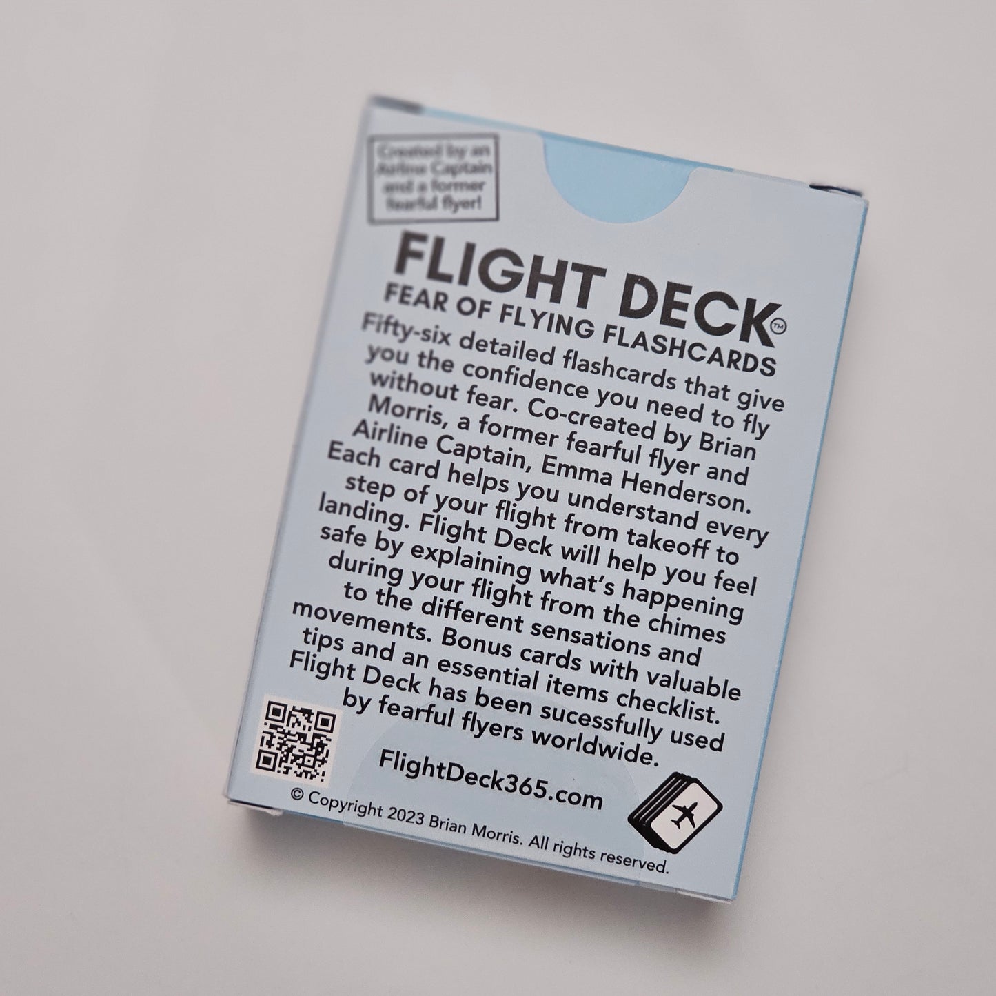 A- Flight Deck Fear of Flying Flashcards Blue Wave Design Boxed