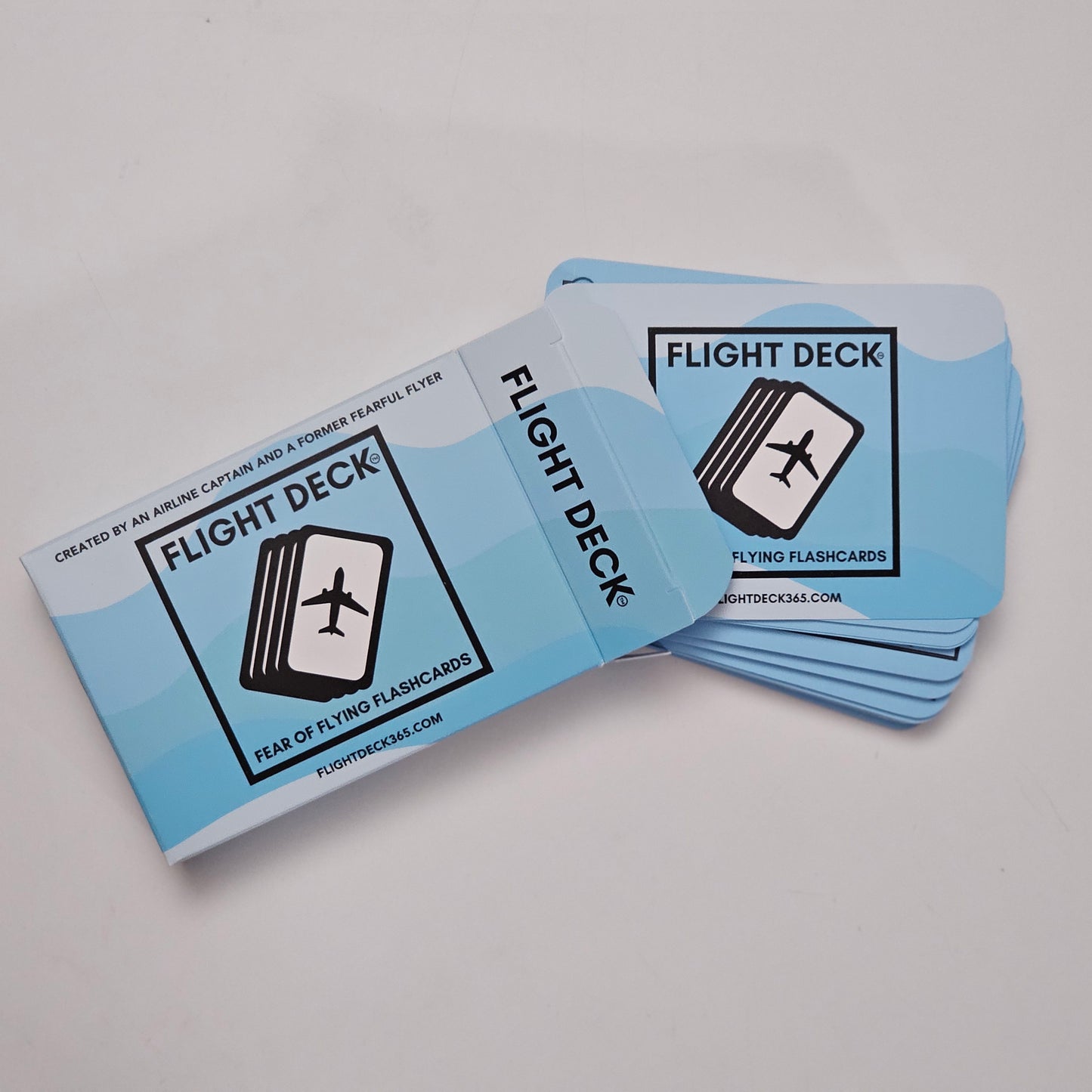 A- Flight Deck Fear of Flying Flashcards Blue Wave Design Boxed