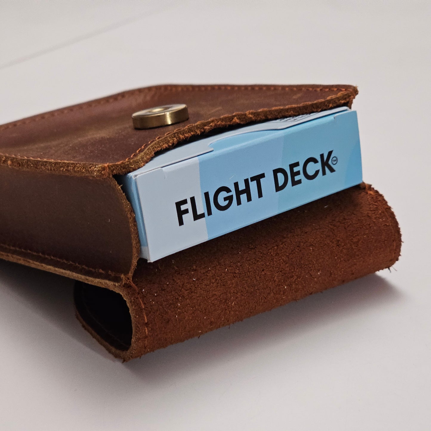 D- Leather Storage Case with the Flight Deck Logo (flashcards not included)