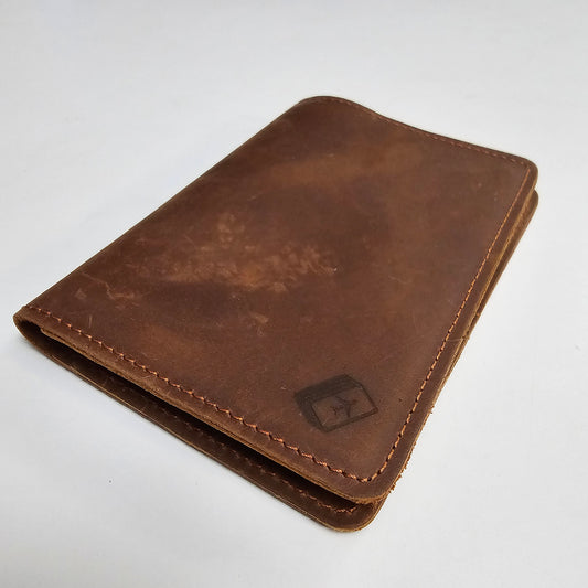 H - Leather Passport and I.D. Wallet with the Flight Deck Logo (flashcards not included)