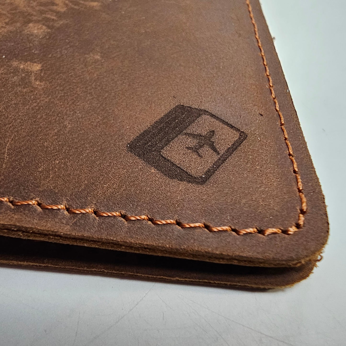 H - Leather Passport and I.D. Wallet with the Flight Deck Logo (flashcards not included)