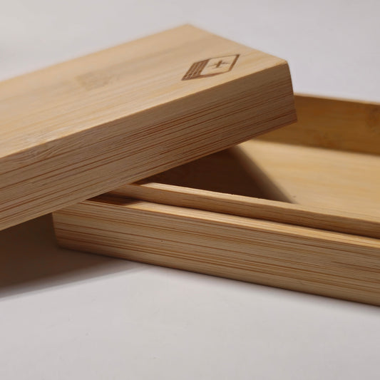 E- Bamboo Storage Case with Flight Deck Logo (flashcards not included)