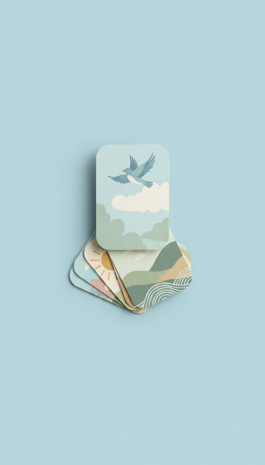 Takeoff Card With Gentle Illustration
